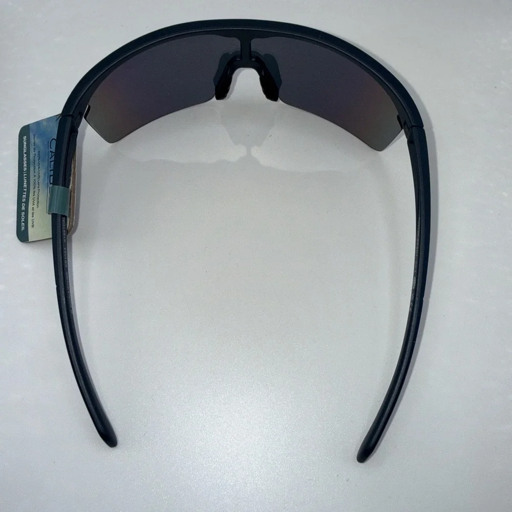 CALIBLUE Blue Mirrored Sunglasses Wrap Sport  Shield FOSTER GRANT SR1023 New Tag